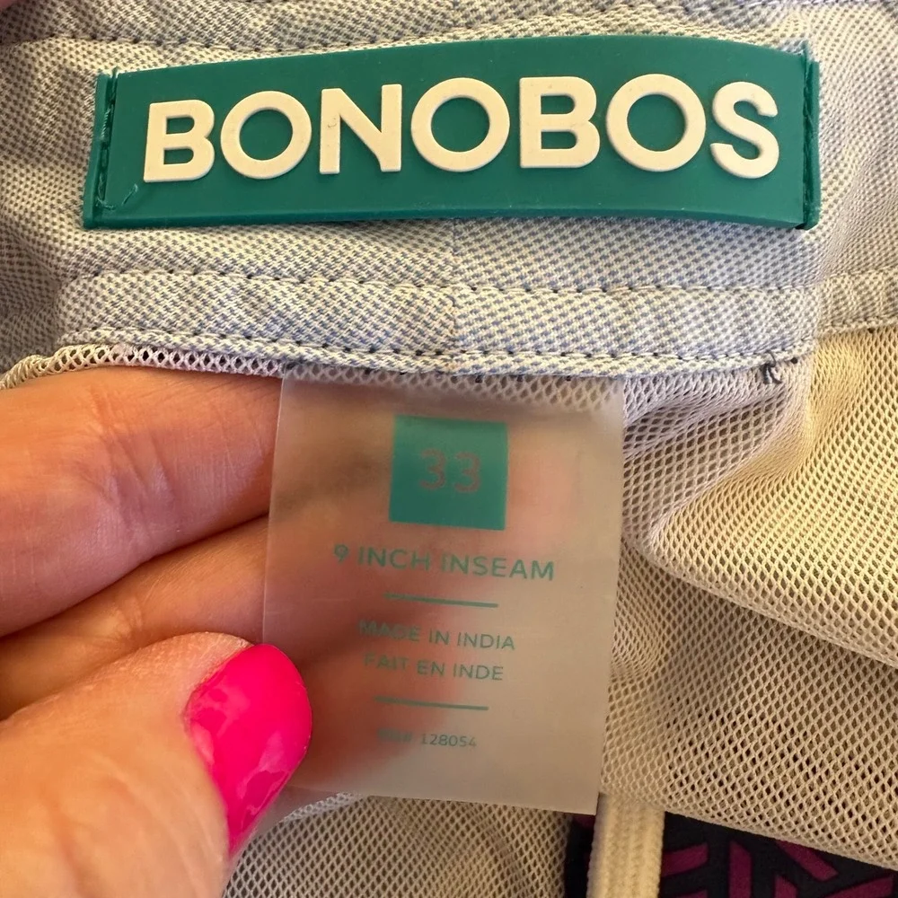 Bonobos Riviera Swim Trunks Mens 33‎ Purple Navy Geometric 9 Inch Board Shorts